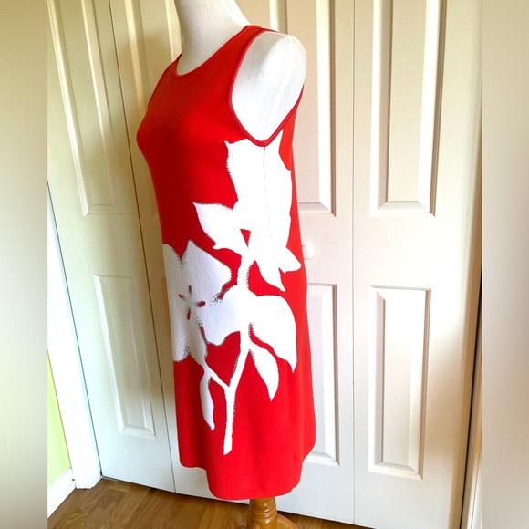 VDP Collection Red Knit Sleeveless Dress 6/42 Mint - Picture 3 of 11